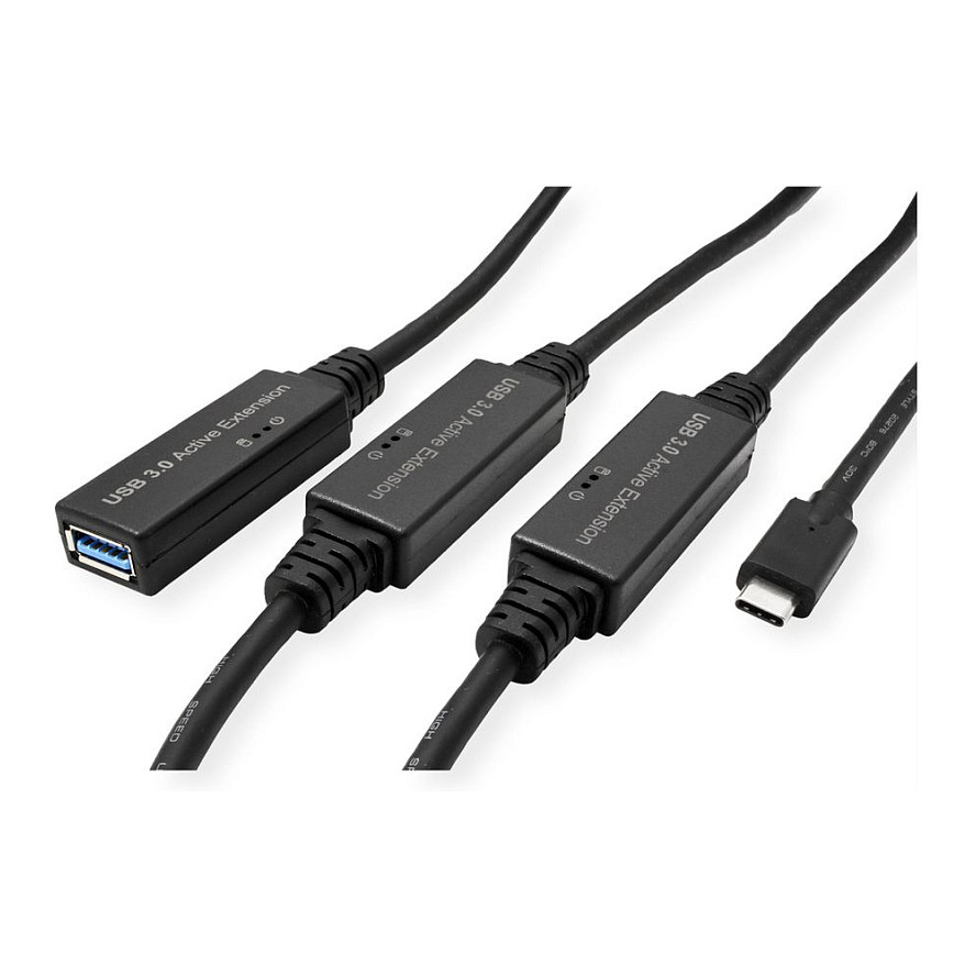USB aktivni produžni kabel ROLINE 3.2 Gen 1 (20m, Tip A na Tip C, 5 Gbit/s)-2