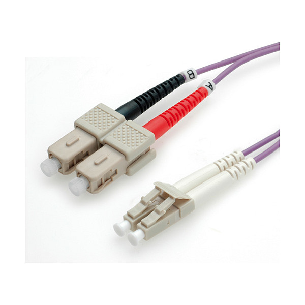 Optički kabel ROLINE OM4 LC/SC Duplex 50/125µm, 0.5m