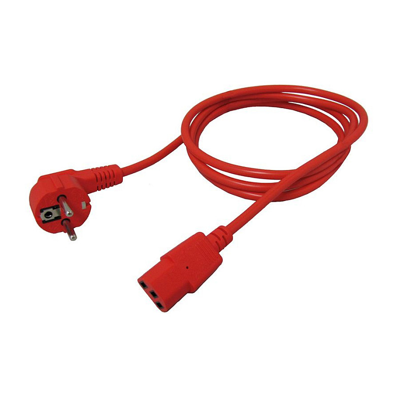 Strujni kabel ROLINE Schuko na IEC C13 (1.8m, crveni)