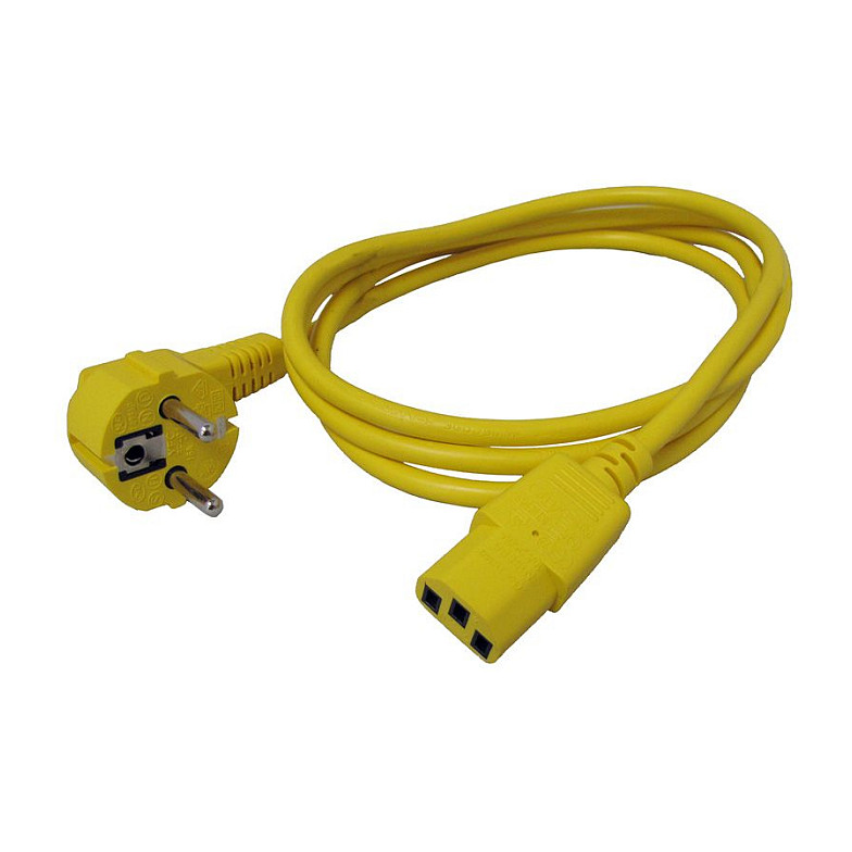 Strujni kabel ROLINE Schuko na C13 (1.8m, žuti)