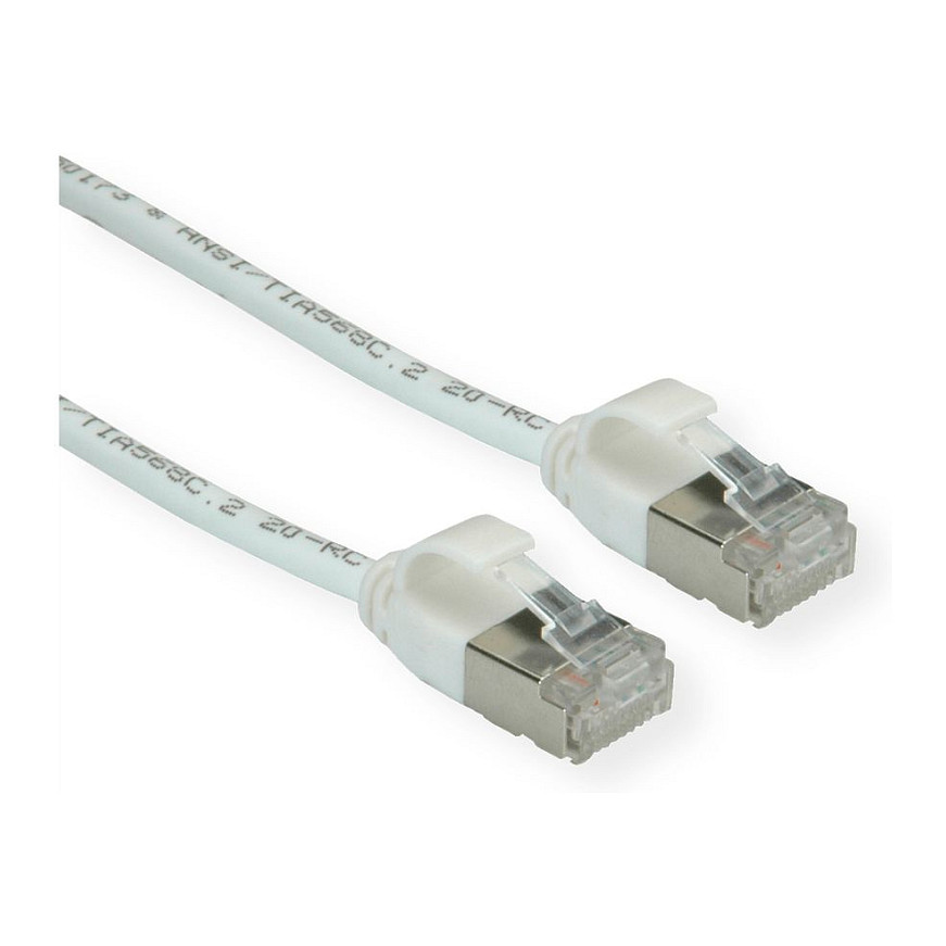 Mrežni kabel ROLINE U/FTP DataCenter Cat.6A (LSOH, slim, 0.3m, bijeli)-2