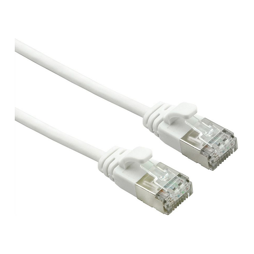 Mrežni kabel ROLINE U/FTP DataCenter Cat.6A (0.5m, Slim, LSOH, Bijeli)