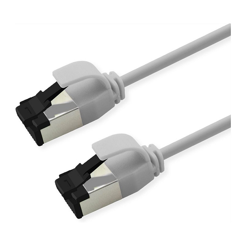 Mrežni kabel ROLINE S/FTP Cat.8.1 (0.3m, Slim, PoE, LSOH) bijeli