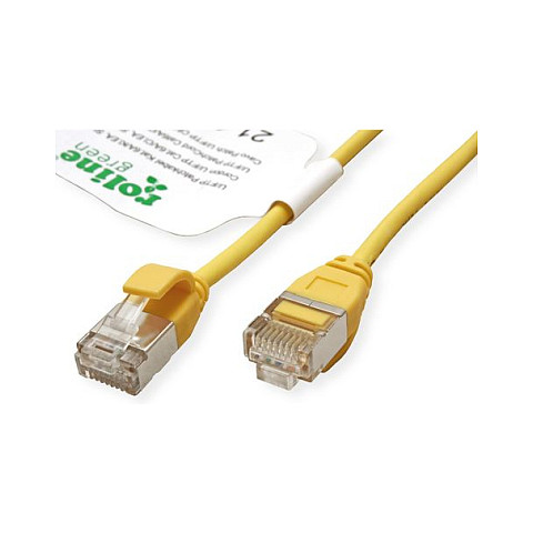 Mrežni kabel ROLINE GREEN U/FTP Cat.6A LSOH slim (1.5m, žuti)-0