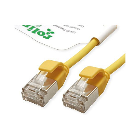 Mrežni kabel ROLINE GREEN U/FTP Cat.6A LSOH slim (1.5m, žuti)-1