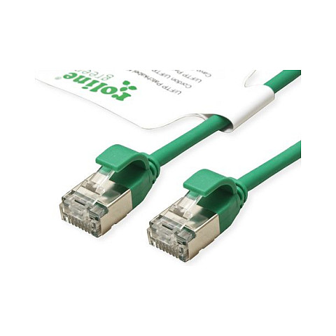Mrežni kabel ROLINE GREEN U/FTP Cat.6A (LSOH, slim, 0.3m) zeleni-1