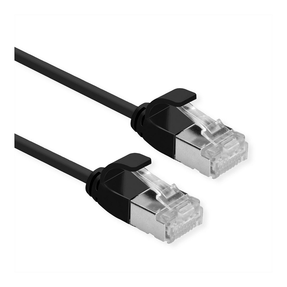 Mrežni kabel ROLINE GREEN U/FTP Cat.6A Slim (5m, LSOH, crni)-0