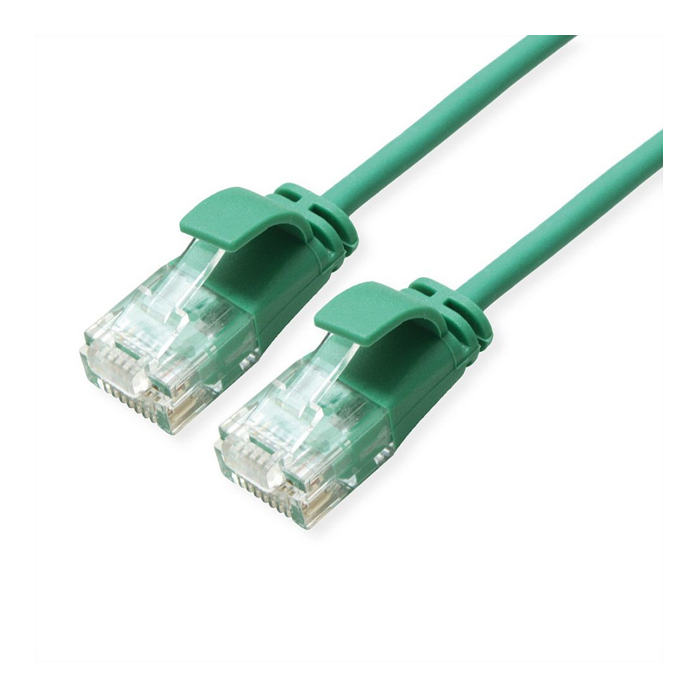 Mrežni UTP kabel ROLINE GREEN Cat.6A Slim (0.5m, LSOH, zeleni)