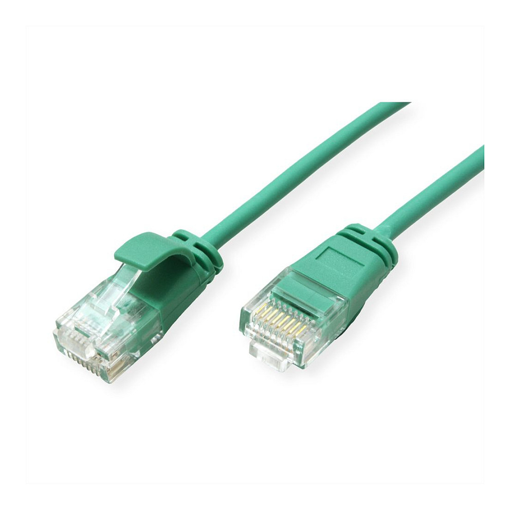 Mrežni UTP kabel ROLINE GREEN Cat.6A Slim (0.5m, LSOH, zeleni)-1