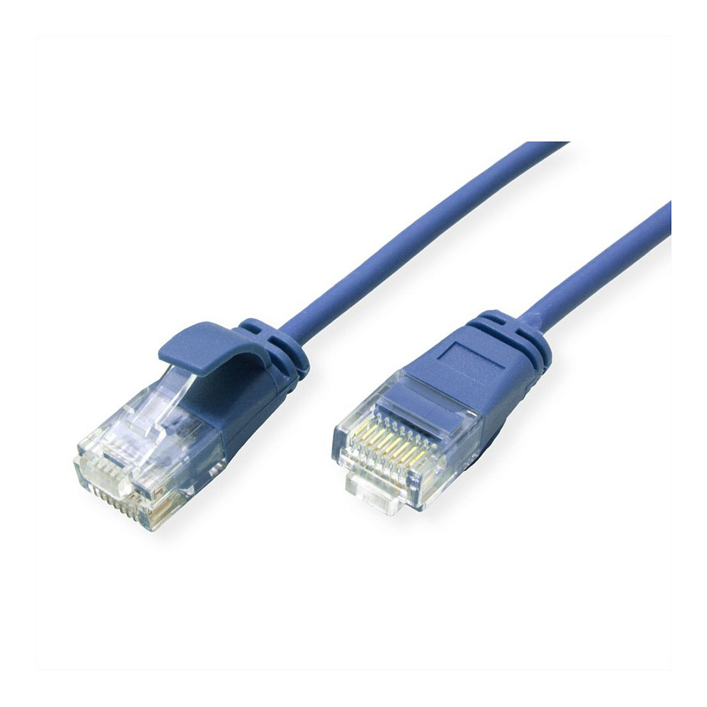 Mrežni kabel ROLINE GREEN UTP Cat.6A (LSOH, slim, 1m, plavi)-1