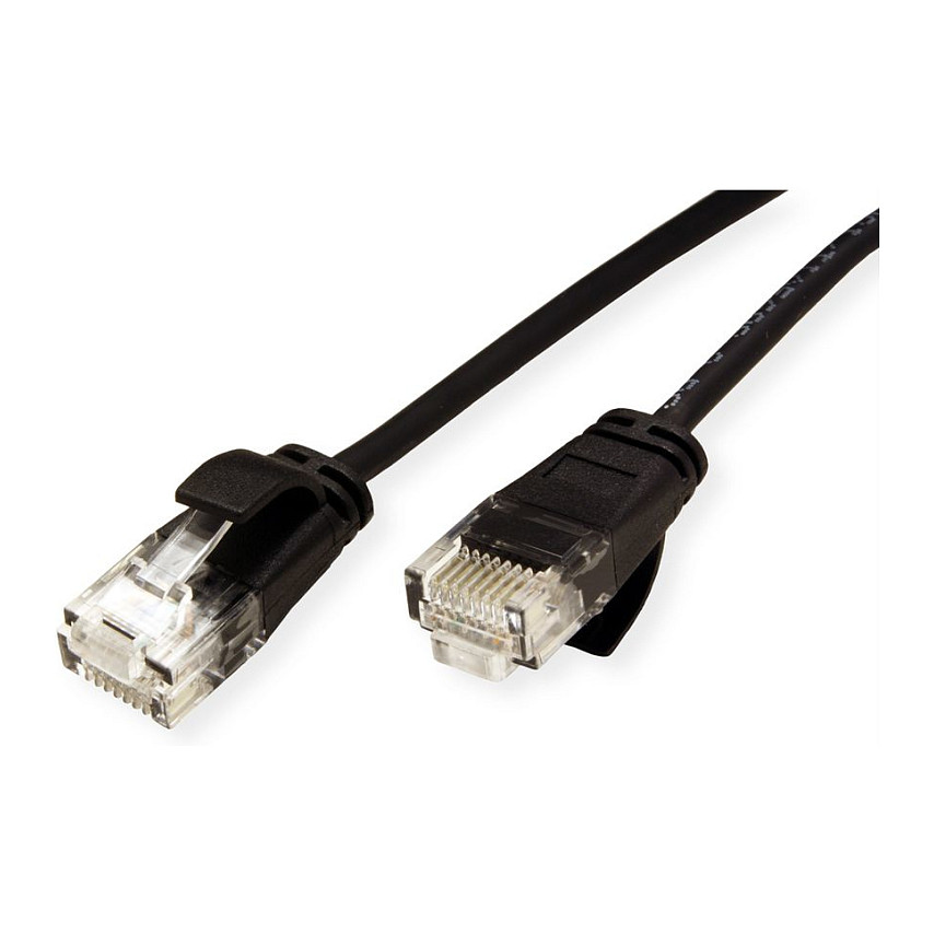 Mrežni kabel ROLINE GREEN UTP Patch Cat.6A (1.5m, LSOH, slim, crni)-2