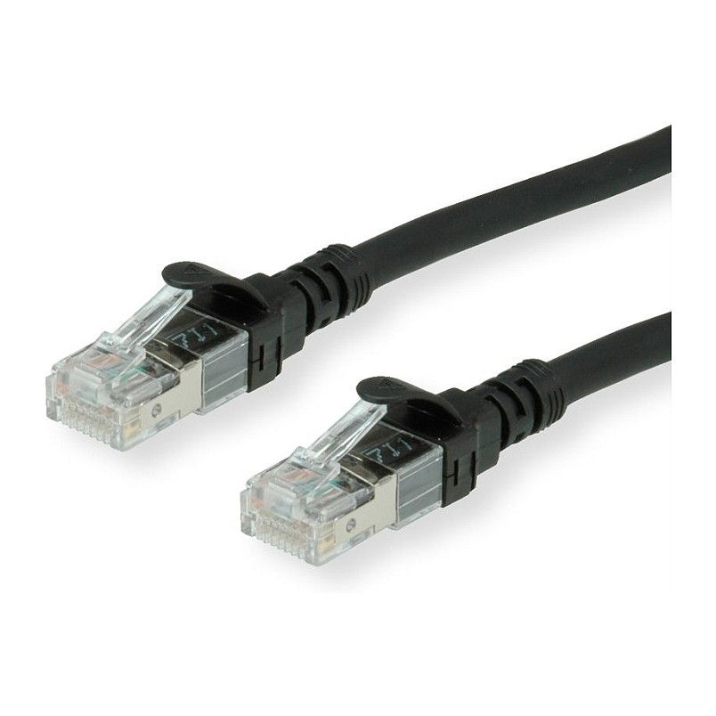 Patch kabel ROLINE Cat.6A UTP (15m, LSOH, Component Level) crni-0