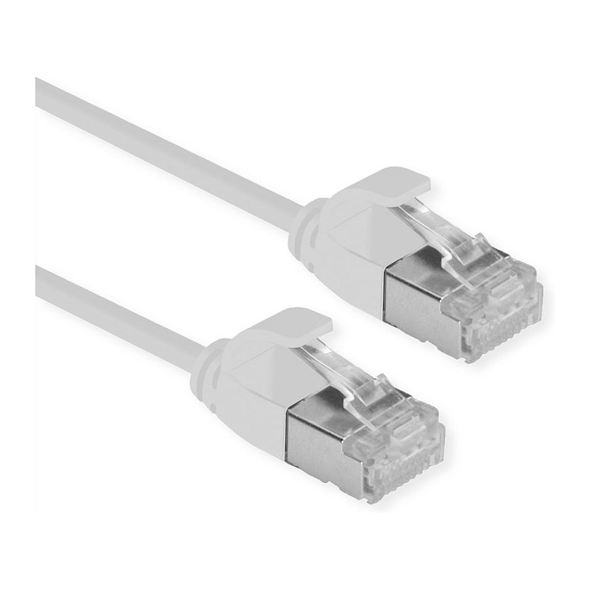 Mrežni kabel ROLINE U/FTP DataCenter Patch Cat.6A (0.3m, slim, LSOH, sivi)