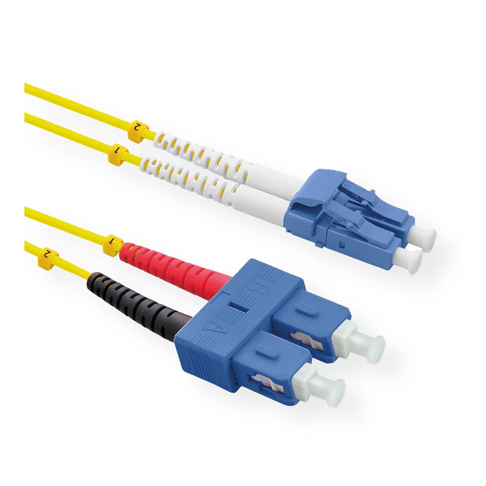 Optički kabel ROLINE Duplex Single Mode OS2 (LC/SC, 9/125µm, 0.5m)