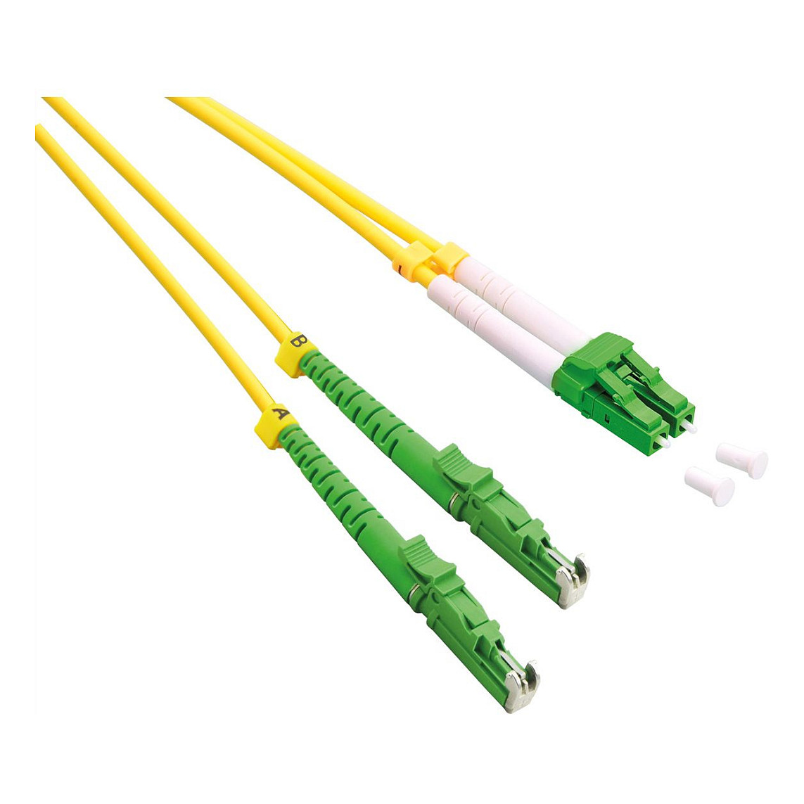 Optički prespojni kabel ROLINE Duplex 9/125µm OS2 (LSH/APC na LC/APC, LSOH, 1m)