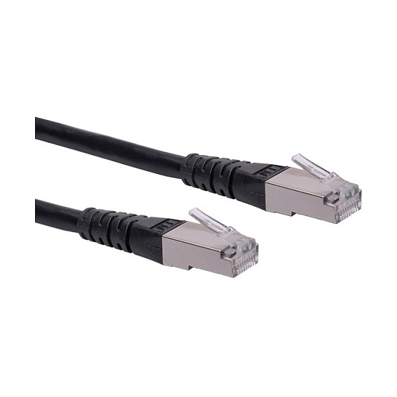 Mrežni kabel ROLINE Cat.6 S/FTP (21.15.0820), 0.3m, crni