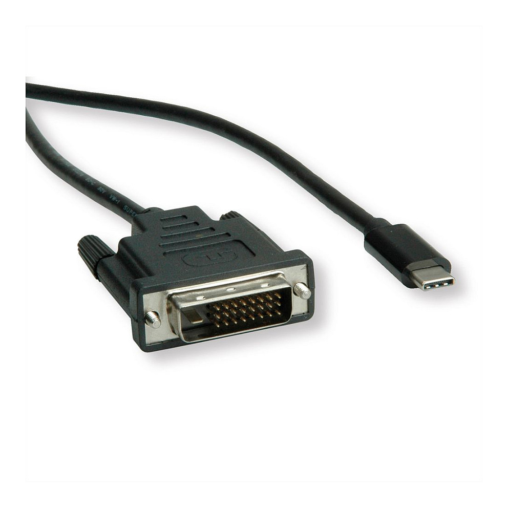 Adapter kabel ROLINE USB-C na DVI (M/M), 2m (3840x2160 @ 60Hz)-1