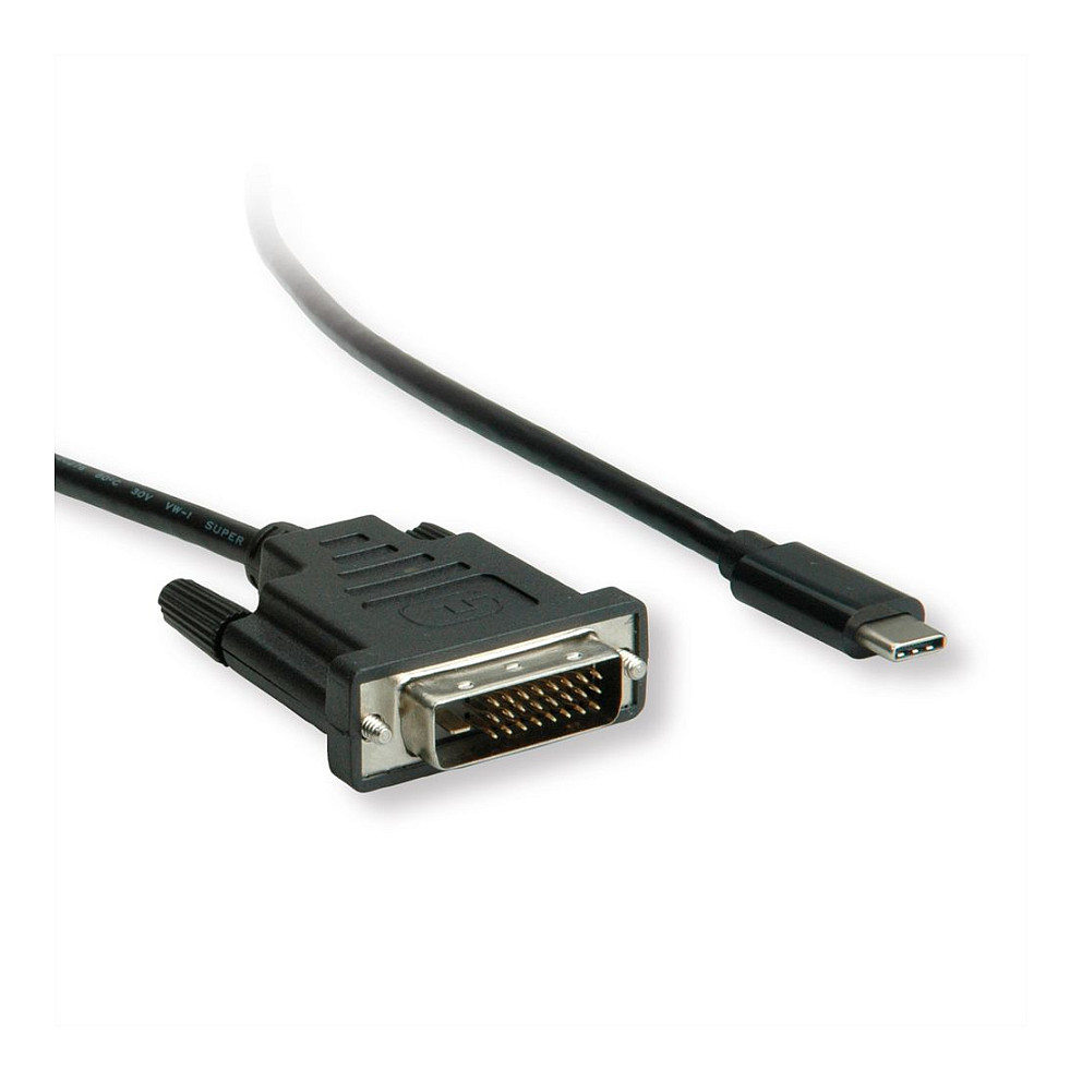 Adapter kabel ROLINE USB-C na DVI (M/M), 2m (3840x2160 @ 60Hz)-2