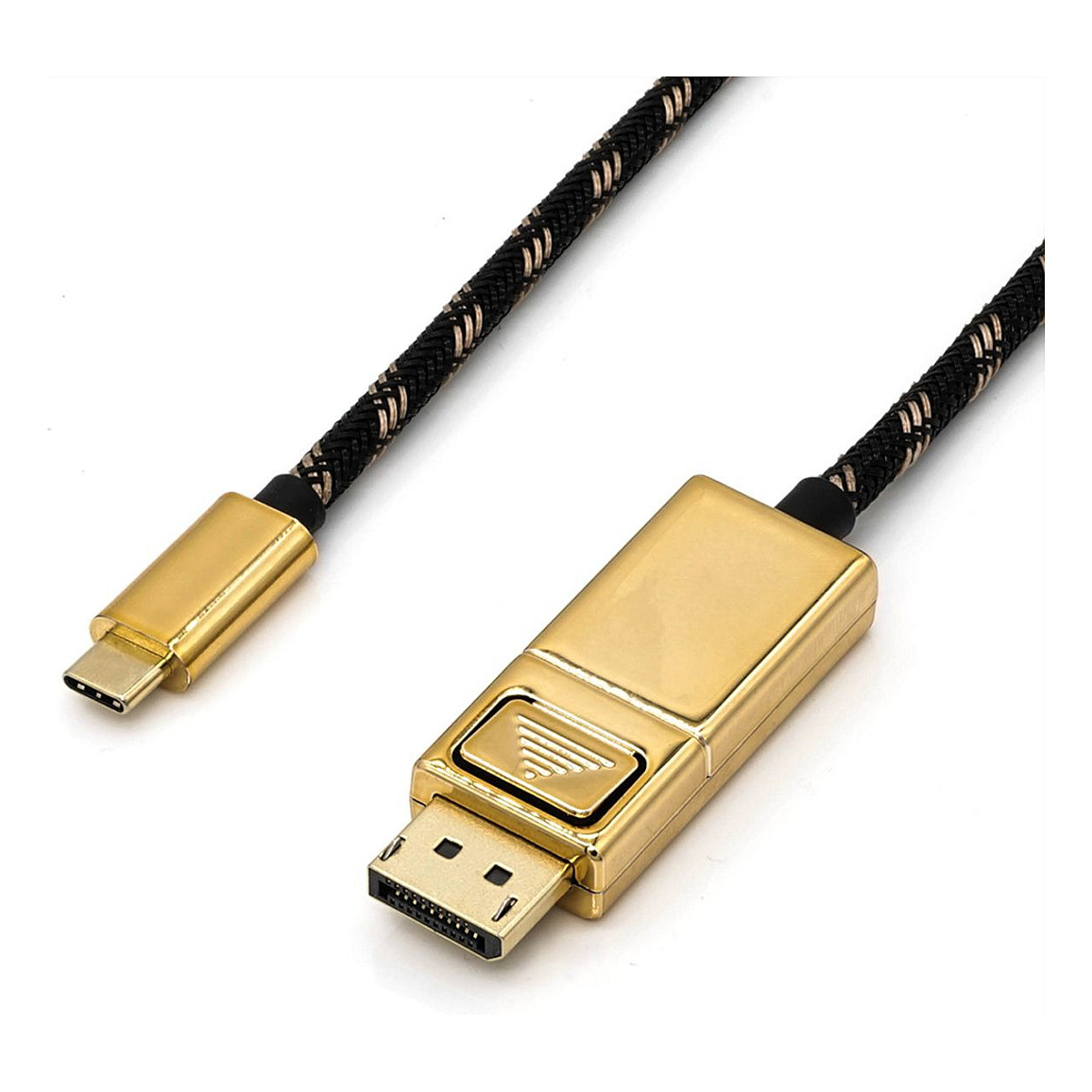 USB-C na DisplayPort kabel ROLINE GOLD (1m, 4K@60Hz, DP v1.2)-1