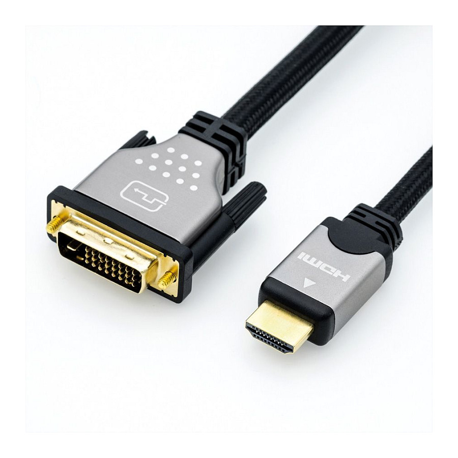 DVI na HDMI kabel ROLINE (24+1) M/M, 5m-0