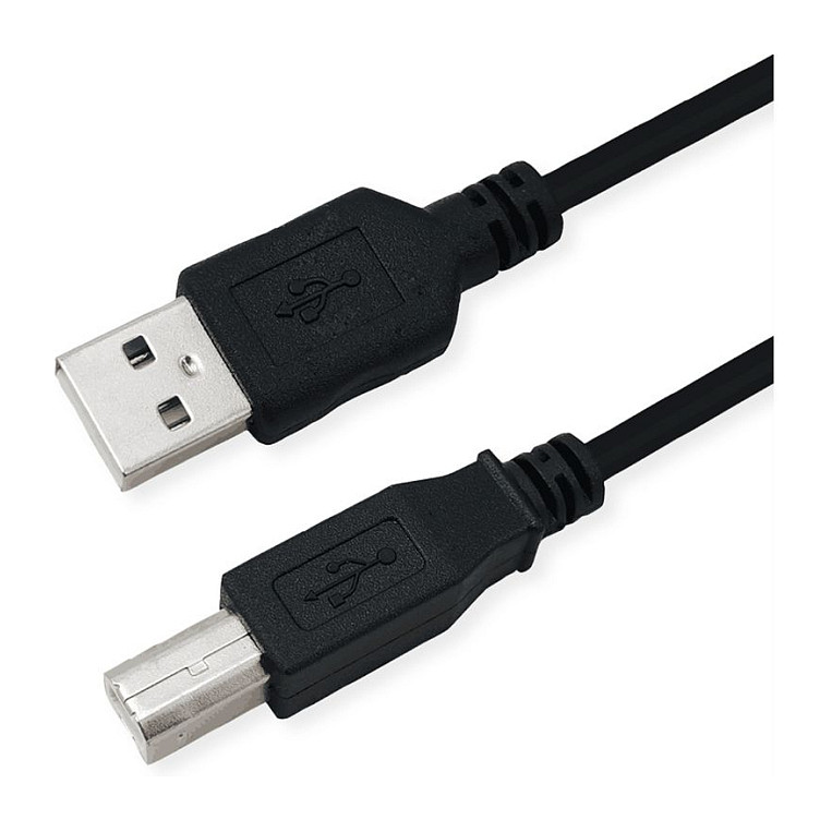 USB kabel ROLINE 2.0 A-B (M/M), 0.8m, crni