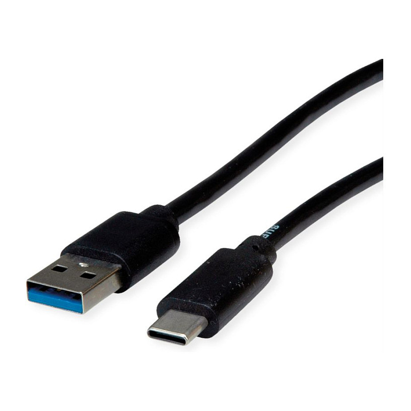 USB kabel ROLINE USB 3.2 Gen 1 A-C (0.5m, 5 Gbit/s, crni)-0