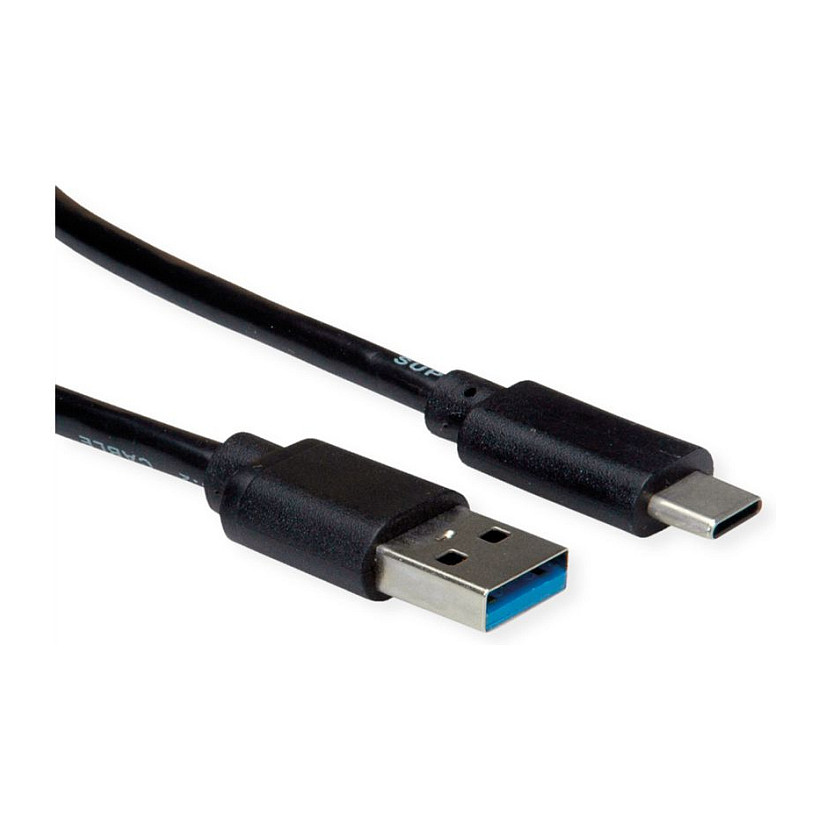 USB kabel ROLINE USB 3.2 Gen 1 A-C (0.5m, 5 Gbit/s, crni)-2