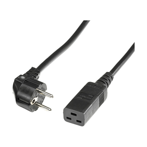 Strujni kabel ROLINE Schuko na IEC C19 (16A, 3m, crni)