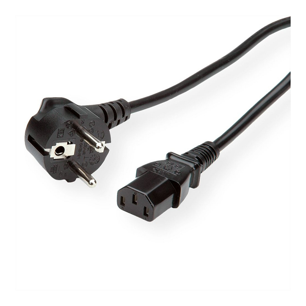 Strujni kabel ROLINE GREEN (Schuko na IEC C13) 3m, crni-0