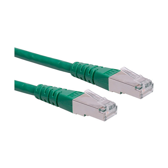 Mrežni kabel ROLINE S/FTP Cat.6 (PiMF, 250 MHz, LSOH), 15m, zeleni