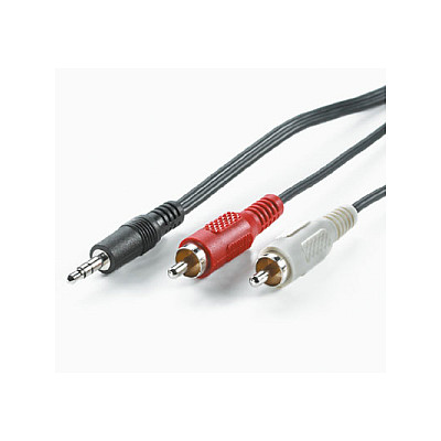 Audio kabel ROLINE 3.5mm na 2x RCA (Cinch) M/M, 1.5m-0