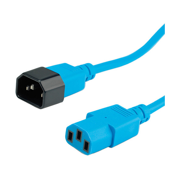 Kabel za napajanje ROLINE C14 na C13 (1.8m, plavi)