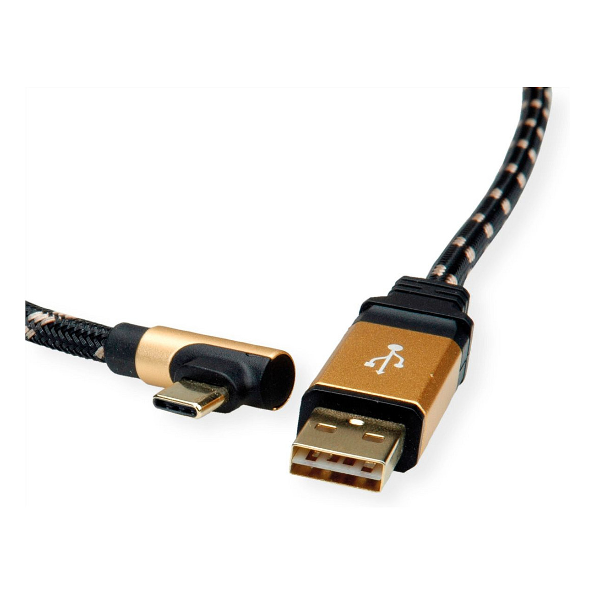 USB kabel ROLINE GOLD 2.0 (A reverzibilni na C kutni, 0.8m)-1