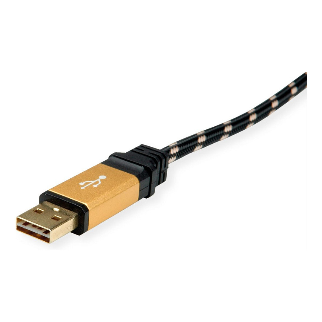 USB kabel ROLINE GOLD 2.0 (A reverzibilni na C kutni, 0.8m)-3