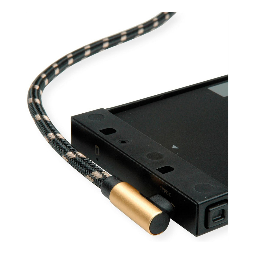 USB kabel ROLINE GOLD 2.0 (A reverzibilni na C kutni, 0.8m)-4