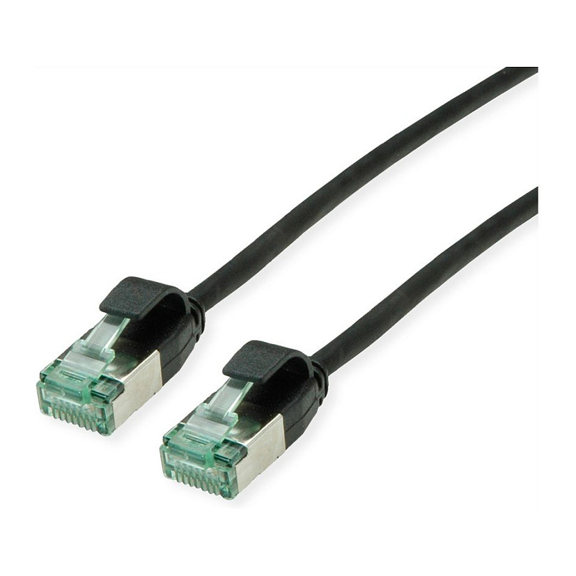 Mrežni kabel ROLINE U/FTP Cat.6A Slim (LSOH, 0.5m) crni