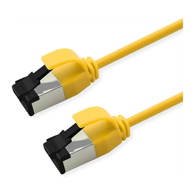 Mrežni kabel ROLINE S/FTP Cat.8.1 Slim (0.3m, 40Gbit/s, PoE) žuti-0