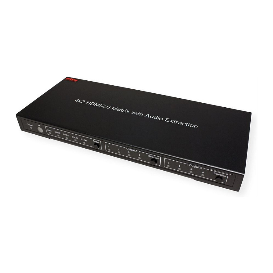 HDMI Matrix Switch ROLINE 4K 4x2 (4 ulaza, 2 izlaza, daljinski upravljač)-2