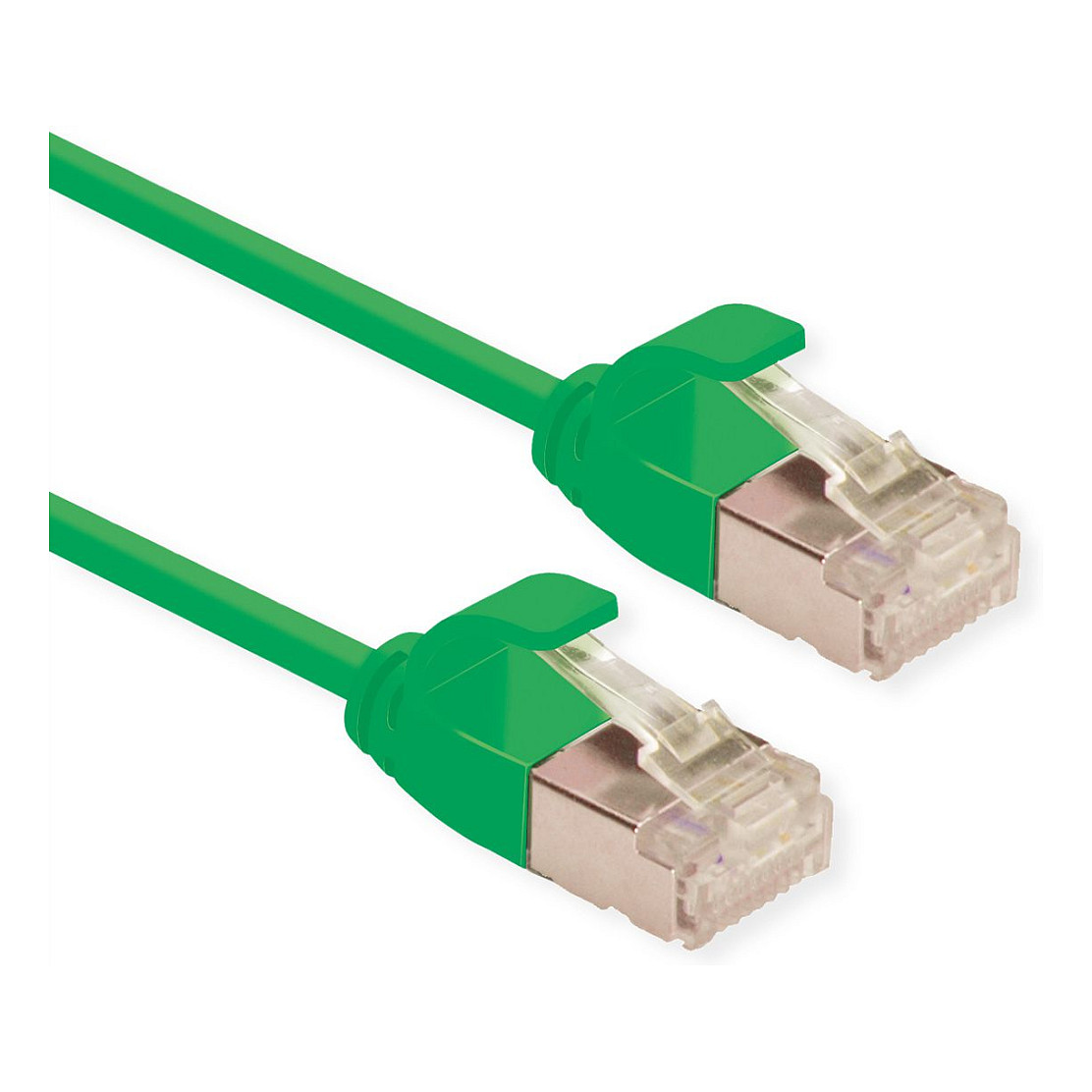 Mrežni kabel ROLINE U/FTP DataCenter Cat.6A (0.3m, LSOH, slim, zeleni)-0