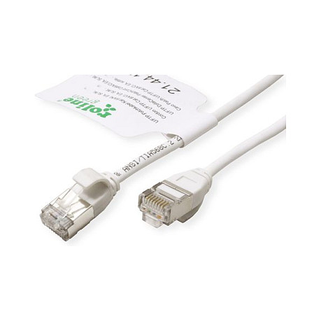 Mrežni kabel ROLINE GREEN U/FTP Cat.6A (1m, LSOH, Slim, Bijeli)