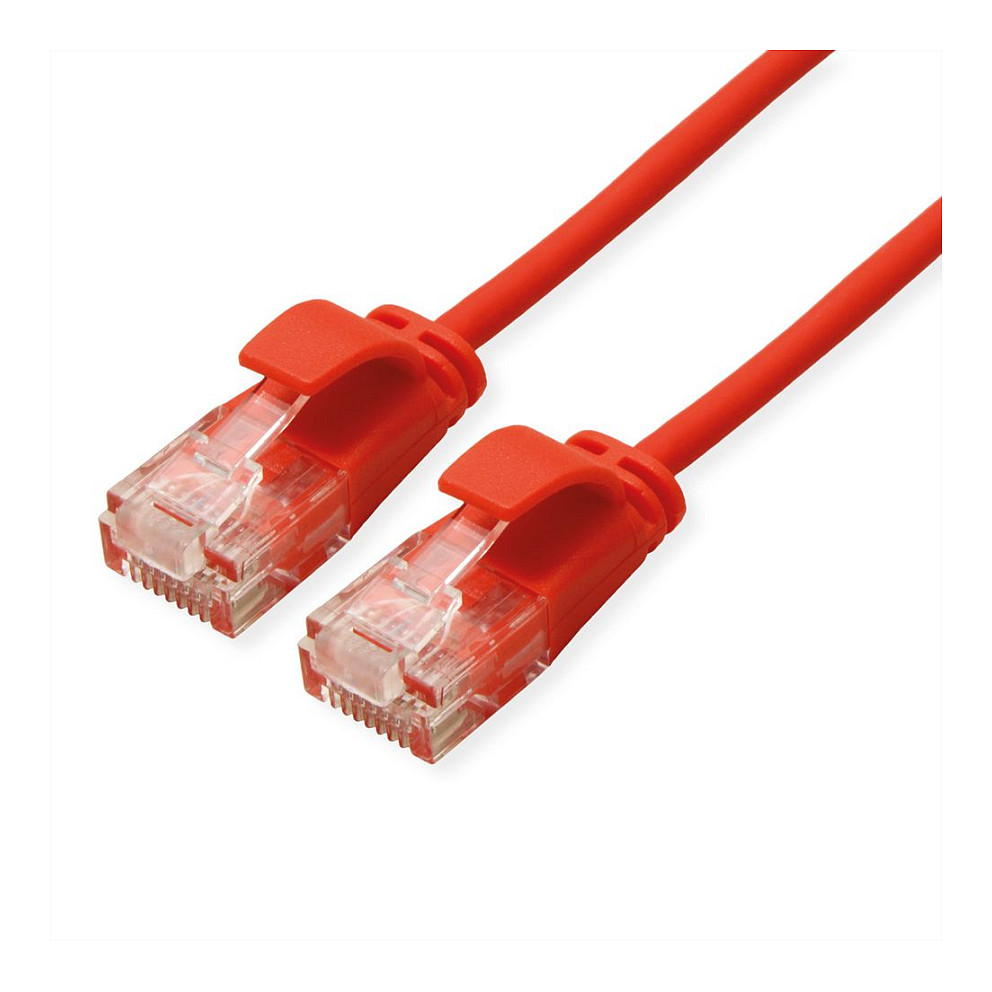 UTP Mrežni Kabel ROLINE GREEN Cat.6A Slim (LSOH, 0.15m, Crveni)