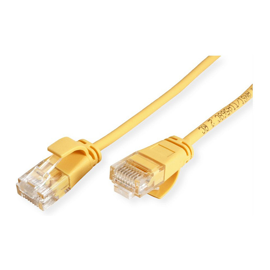 Mrežni kabel ROLINE GREEN UTP Cat.6A (1m, LSOH, slim, žuti)-2
