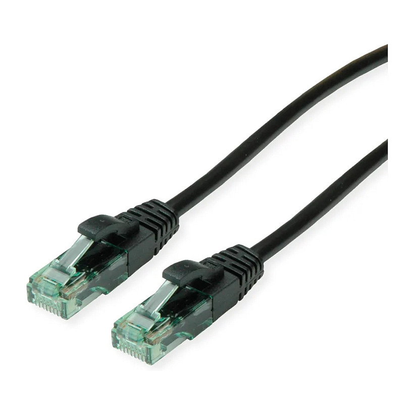Mrežni kabel ROLINE Cat.6A UTP (0.5m, LSOH, crni)-0