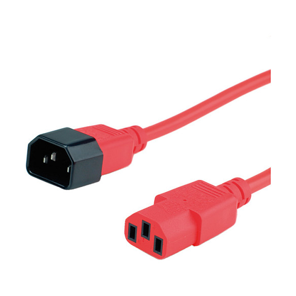 Strujni kabel ROLINE C14 na C13 (1.8m, crveni)-0