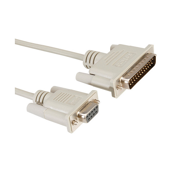 Modemski kabel ROLINE 9-pinski (F) na 25-pinski (M), 3m
