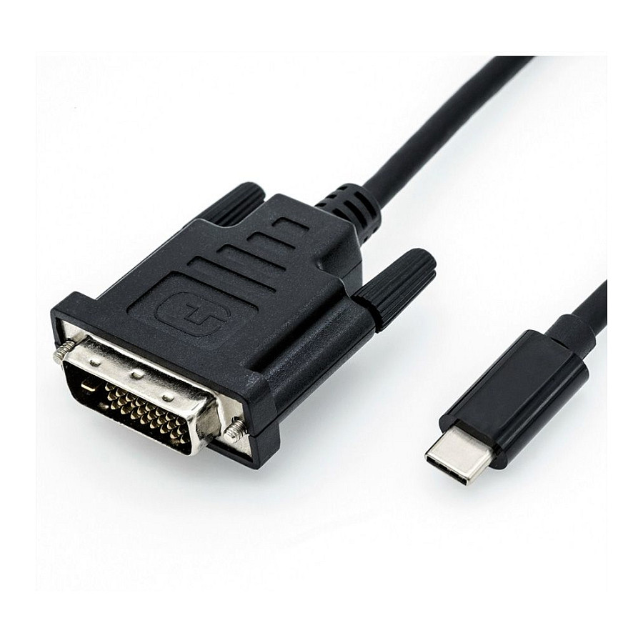 USB-C na DVI adapter kabel ROLINE (1m, 4K @ 30Hz, M/M)-0