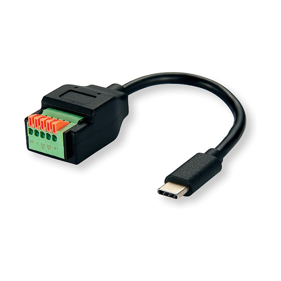 Adapter ROLINE USB-C na 5-pinski terminalni blok (Push-button, 15 cm)-0