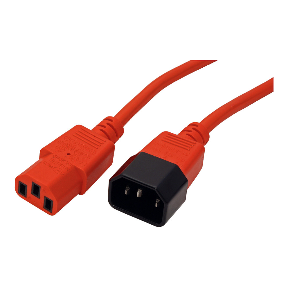 Strujni kabel ROLINE C14 na C13 (0.8m, crveni)