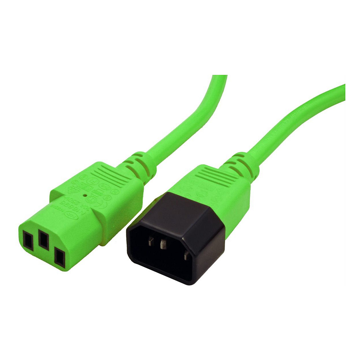 Strujni kabel ROLINE C14 na C13 (0.8m, zeleni)-1