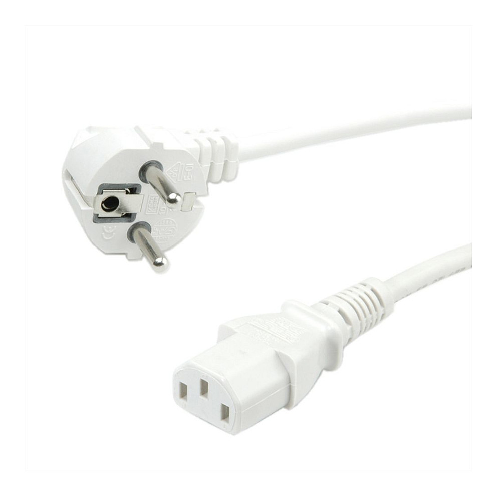 Strujni kabel ROLINE GREEN Schuko na IEC C13 (ravni konektor, 0.8m, bijeli)